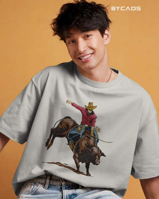 “Rough & Reckless” Cowboy Bull Ride Tee By Bycads