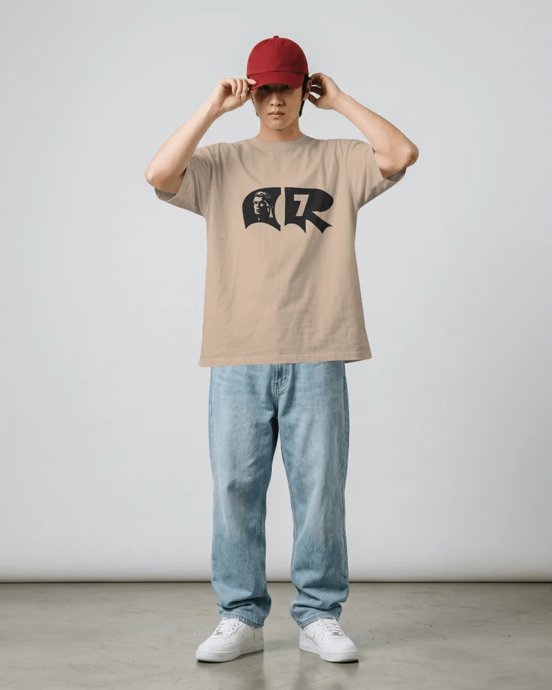 BYCADS Football Legend CR7 Back Print Oversized T-Shirt | Cotton Blend Streetwear