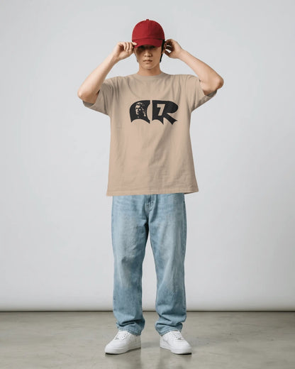 BYCADS Football Legend CR7 Back Print Oversized T-Shirt | Cotton Blend Streetwear