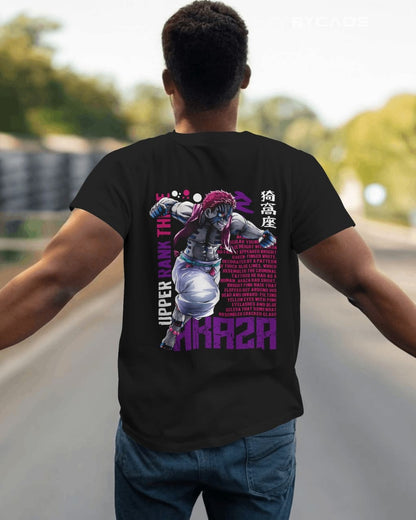 BYCADS "Upper Rank Three" Akaza Anime Graphic Regular Fit Cotton Blend T-Shirt