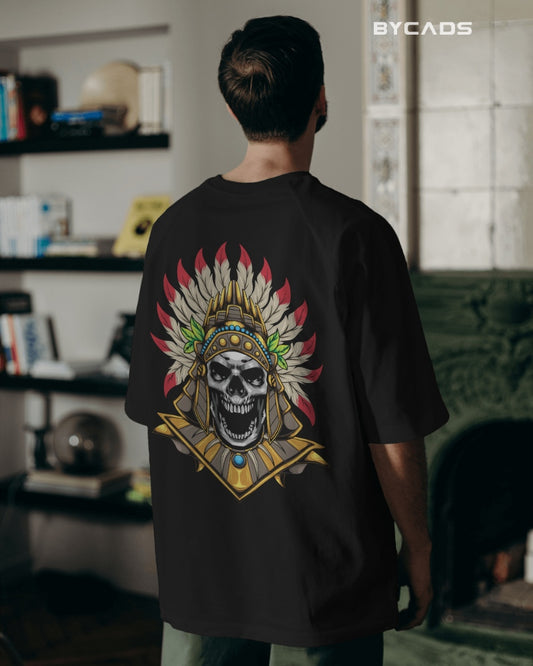 Mysterious Cleopatra Oversized T-Shirt – Gothic Egyptian Streetwear by Bycads