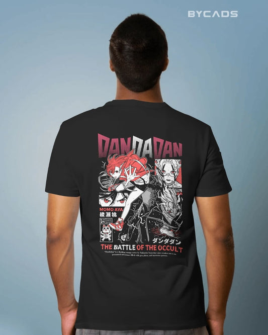 BYCADS "Battle of the Occult" Dandadan Anime Graphic Regular-Fit Cotton Blend T-Shirt