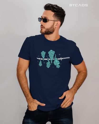 Muichiro Tokito Mist Breathing Graphic Regular-Fit Cotton Blend T-Shirt | Anime Streetwear