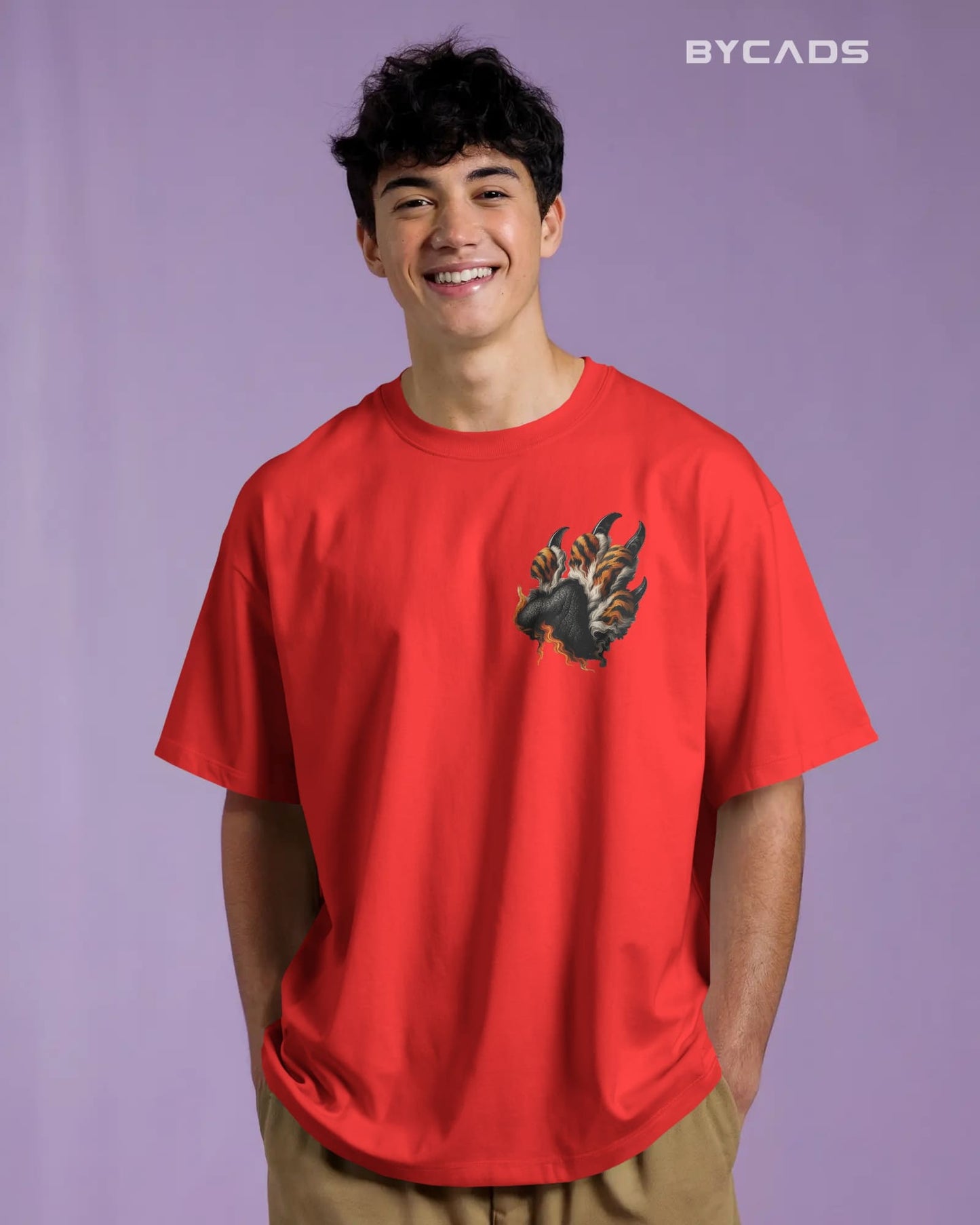 Roaring Tiger Oversized T-Shirt for Men – Fierce Streetwear by Bycads