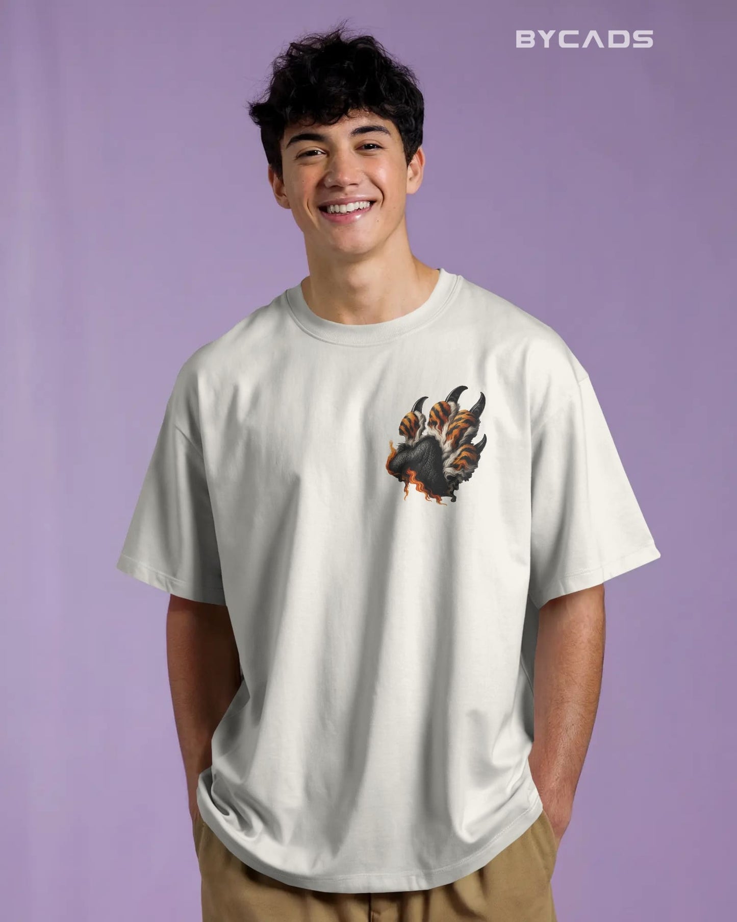 Roaring Tiger Oversized T-Shirt for Men – Fierce Streetwear by Bycads