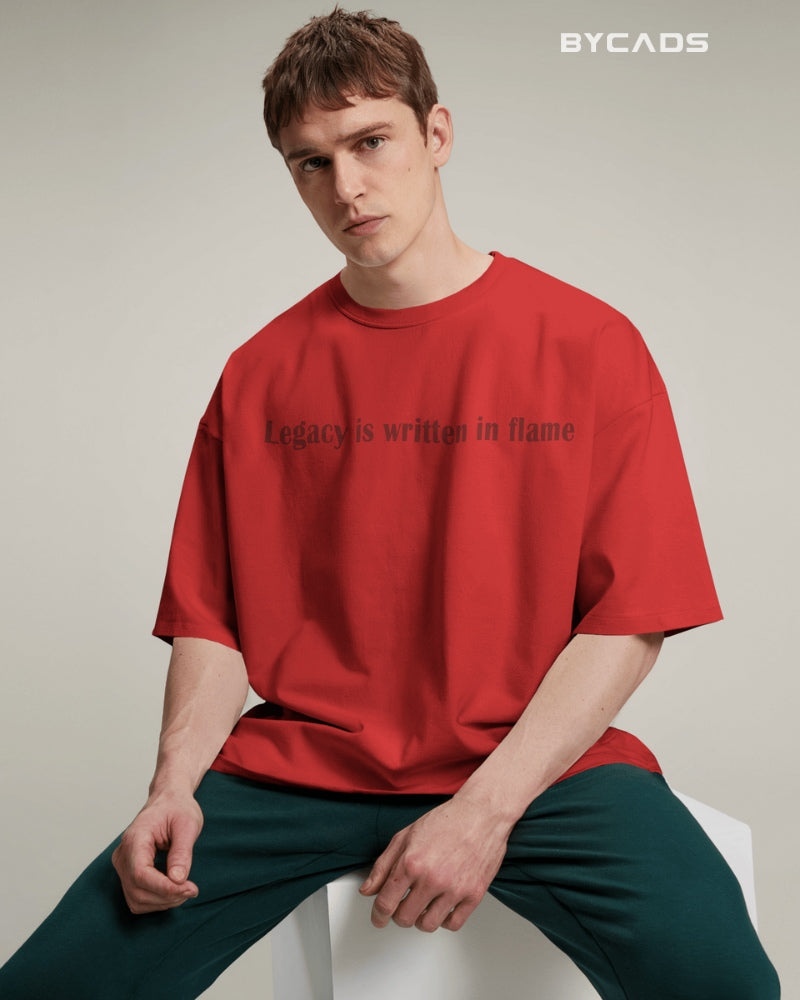 Unique Red Dragon – Oversized Urban Warrior T-Shirt