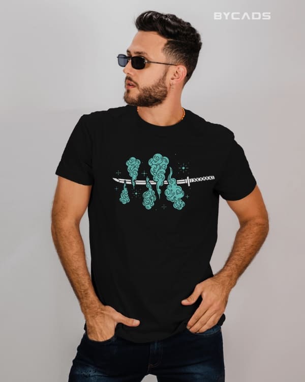 Muichiro Tokito Mist Breathing Graphic Regular-Fit Cotton Blend T-Shirt | Anime Streetwear