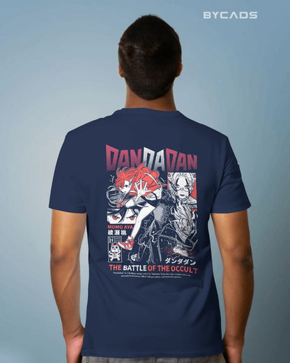 BYCADS "Battle of the Occult" Dandadan Anime Graphic Regular-Fit Cotton Blend T-Shirt