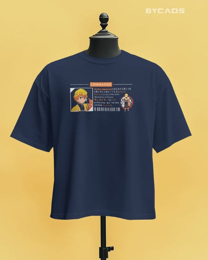Zenitsu Agatsuma Techwear Graphic Regular-Fit Cotton Blend T-Shirt | Anime Streetwear