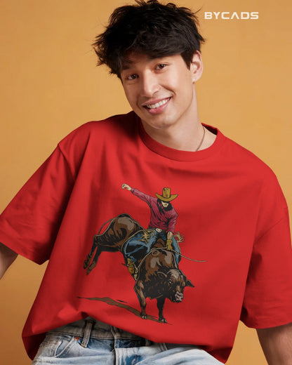 “Rough & Reckless” Cowboy Bull Ride T-shirt By Bycads