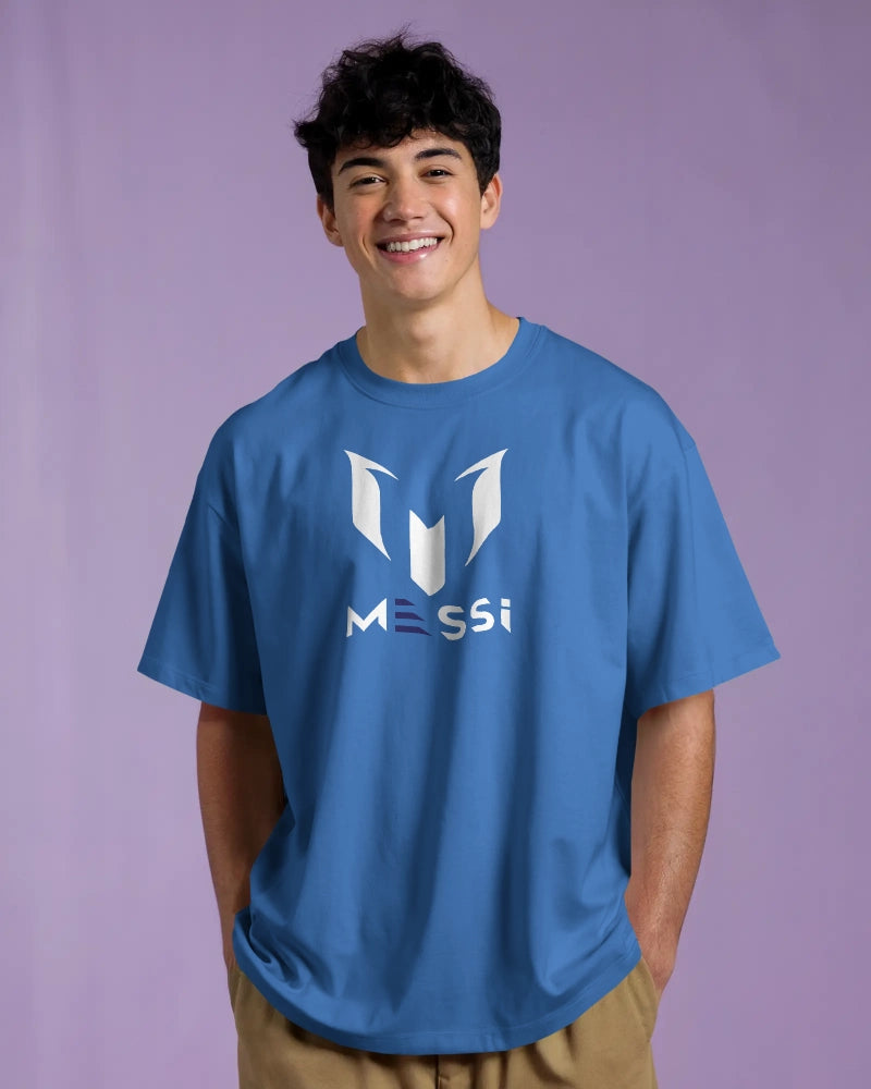 BYCADS Messi 10 Football Oversized Cotton Blend T-Shirt | Premium Sports Collection Graphic T-shirt