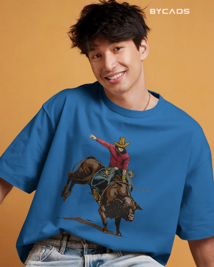 “Rough & Reckless” Cowboy Bull Ride T-shirt By Bycads