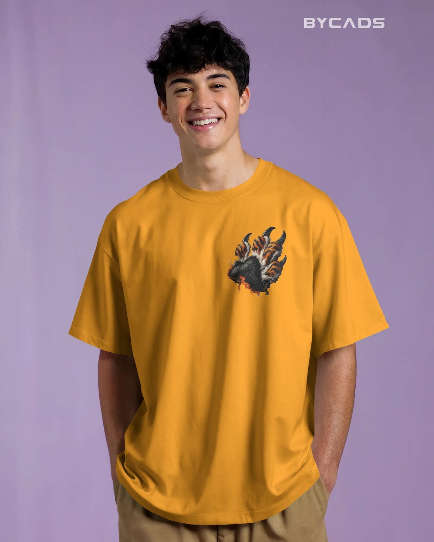 Roaring Tiger Oversized T-Shirt for Men – Fierce Streetwear by Bycads