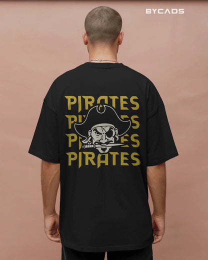Bold Pirate Graphic Oversized T-Shirt for Men