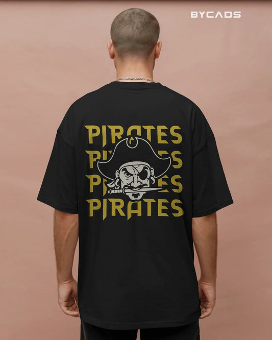 Bold Pirate Graphic Oversized T-Shirt for Men