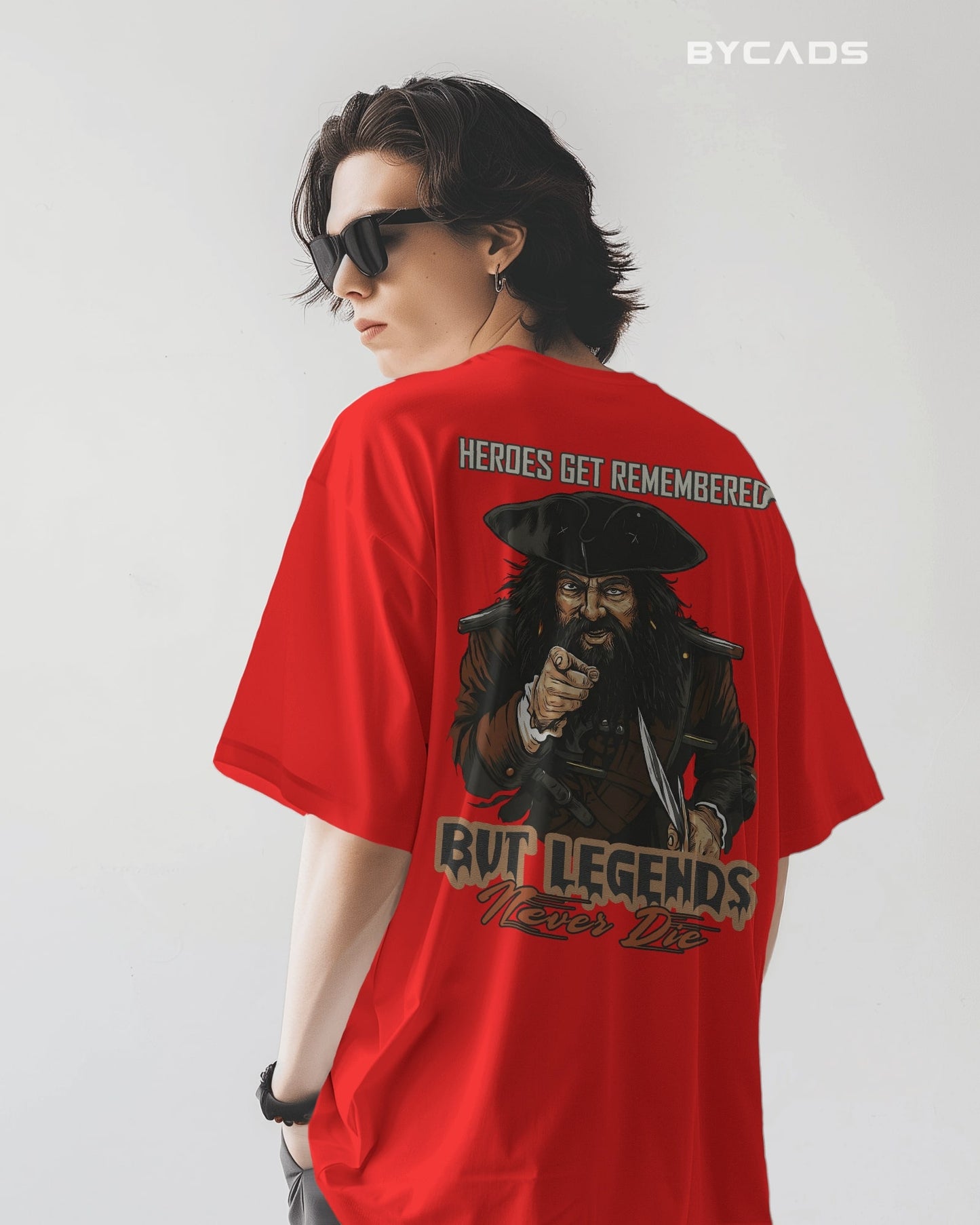 Legends Never Die Oversized Pirate T-Shirt – Bycads Street Legacy Drop