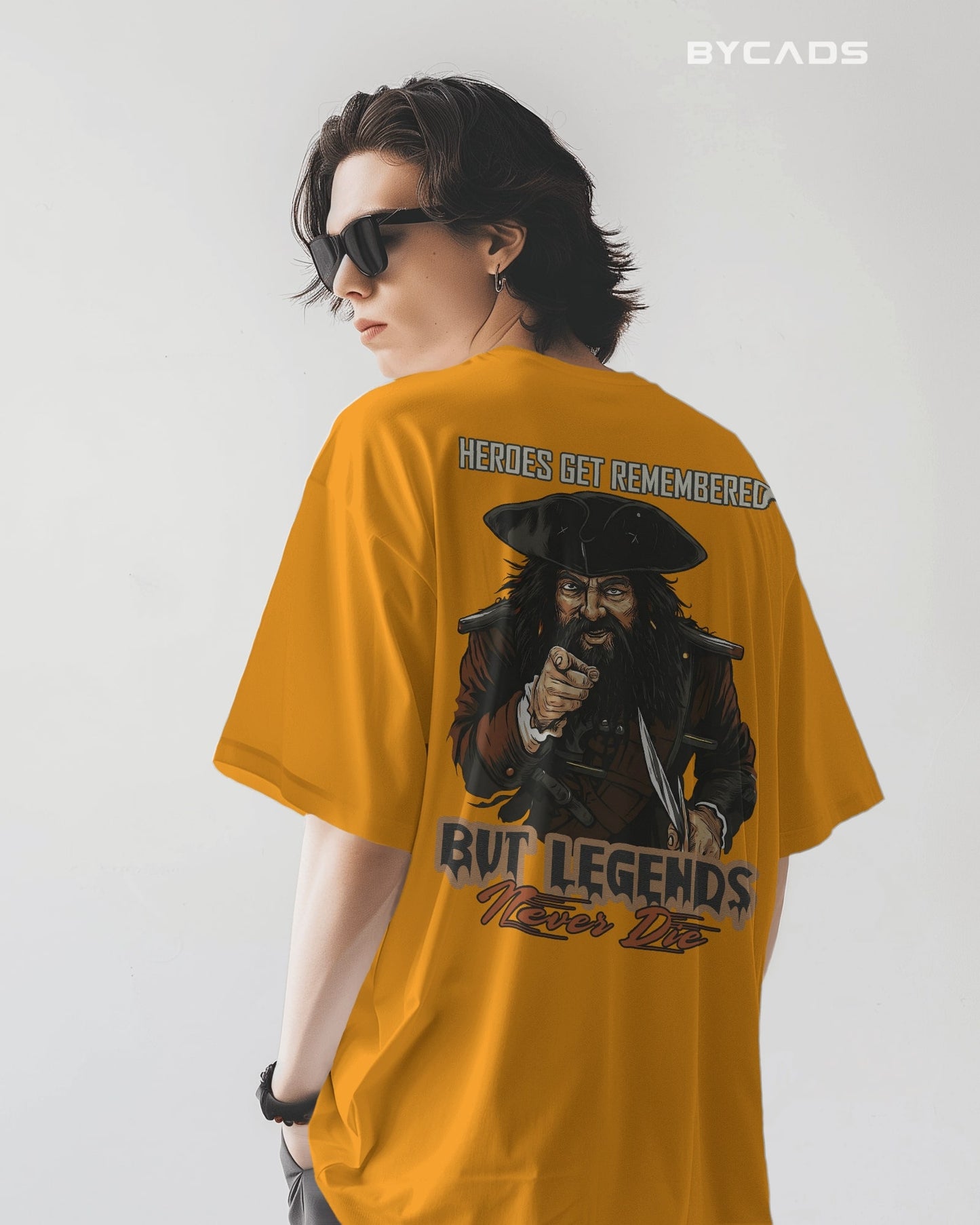 Legends Never Die Oversized Pirate T-Shirt – Bycads Street Legacy Drop