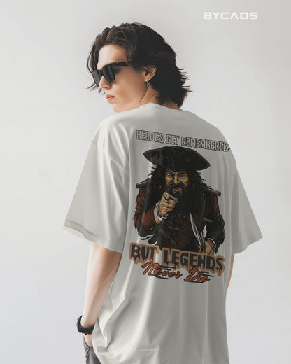 Legends Never Die Oversized Pirate T-Shirt – Bycads Street Legacy Drop