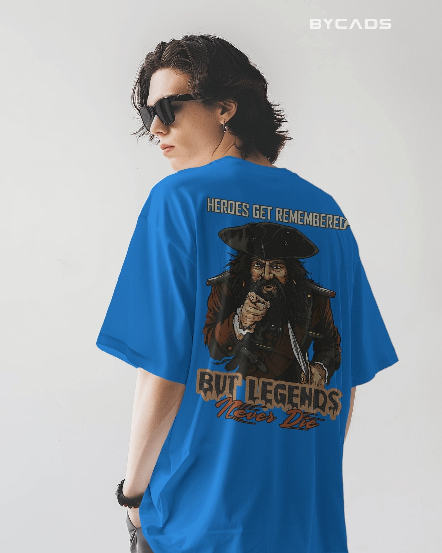 Legends Never Die Oversized Pirate T-Shirt – Bycads Street Legacy Drop