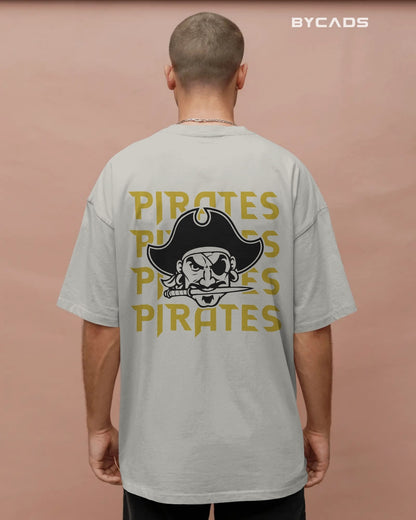 Bold Pirate Graphic Oversized T-Shirt for Men