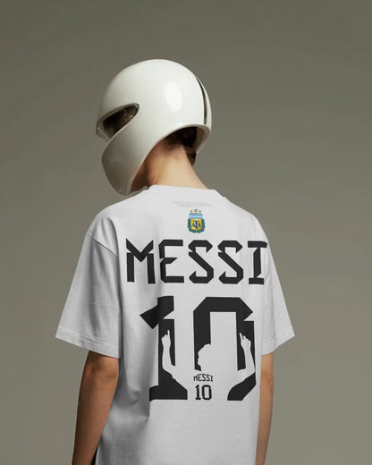 BYCADS Messi 10 Football Oversized Cotton Blend T-Shirt | Premium Sports Collection Graphic T-shirt