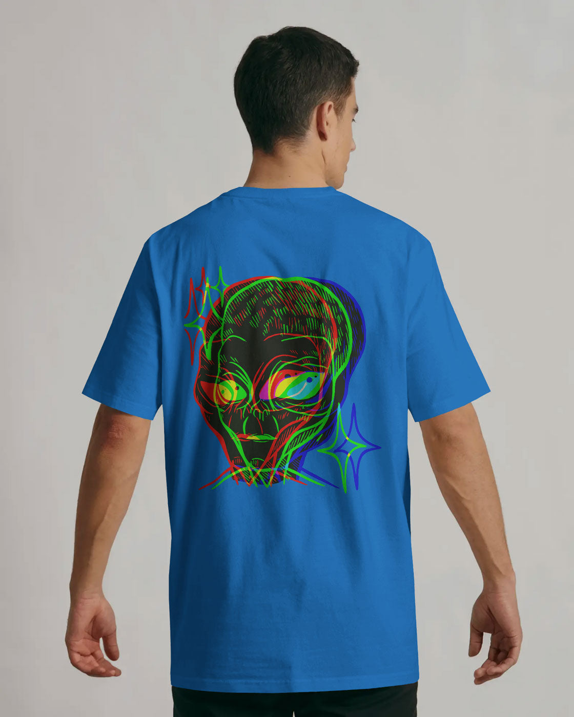 Cosmic Frequency Oversized Alien Graphic Tee