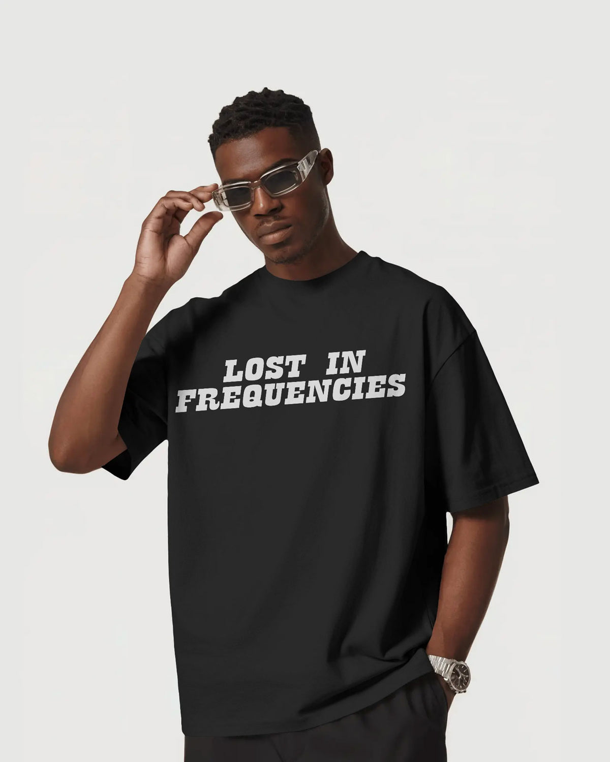 Cosmic Frequency Oversized Alien Graphic Tee
