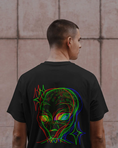 Cosmic Frequency Oversized Alien Graphic Tee