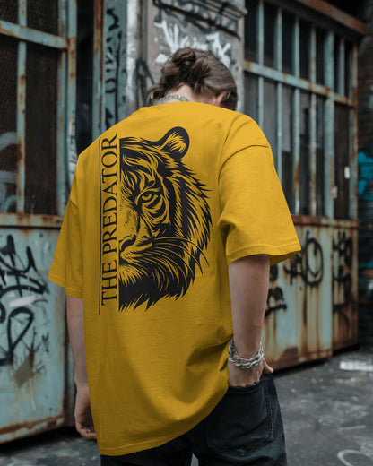 Predator Tiger Oversized T-Shirt for Men – Streetwear by Bycads