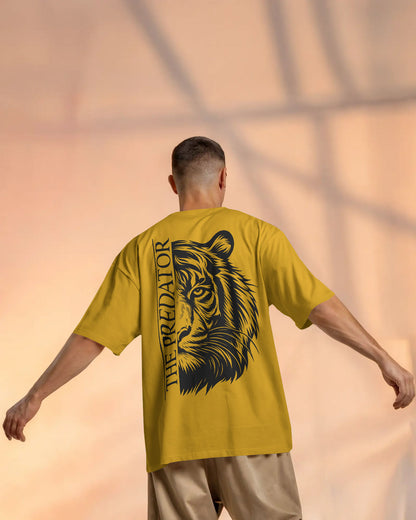 Predator Tiger Oversized T-Shirt for Men – Streetwear by Bycads