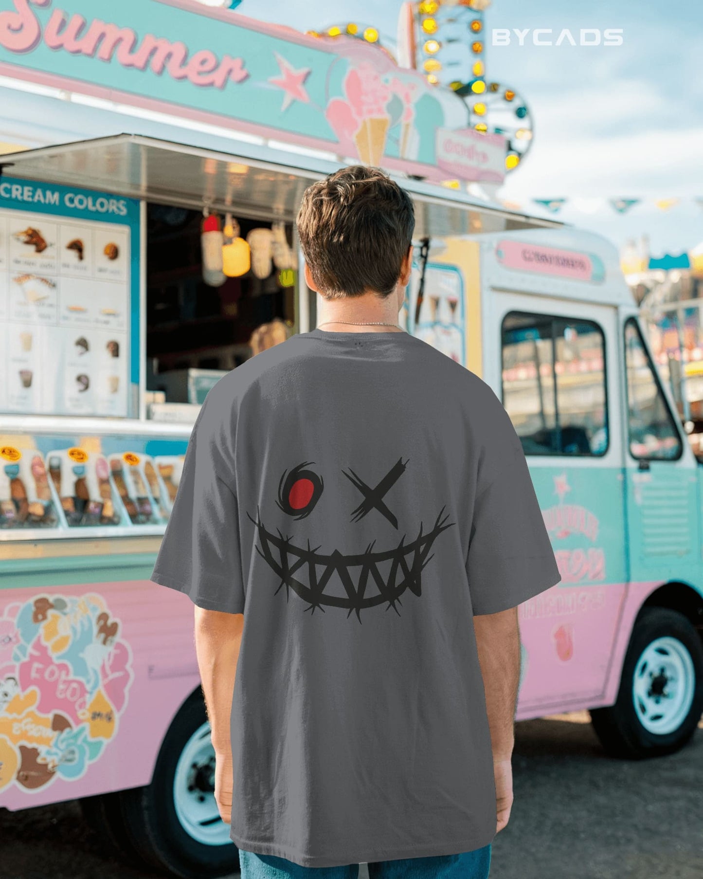 Psycho Smile Oversized T-Shirt for Men – Street Vibe by Bycads