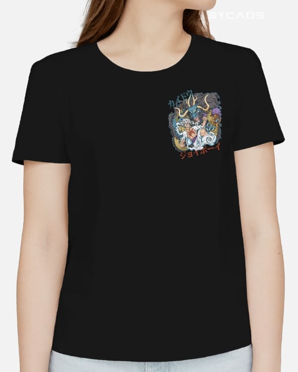 Luffy Gear 5 Joy Boy Graphic Regular-Fit Cotton Blend T-Shirt | Anime Streetwear