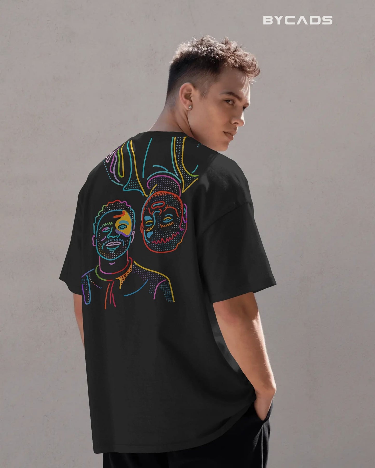 TWIN FACES Duality Graphic Tee – Unisex Streetwear T-Shirt