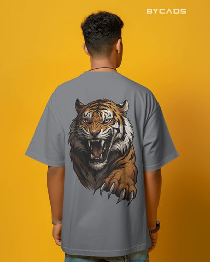 Roaring Tiger Oversized T-Shirt for Men – Fierce Streetwear by Bycads