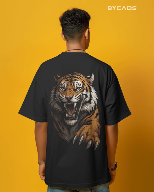 Roaring Tiger Oversized T-Shirt for Men – Fierce Streetwear by Bycads