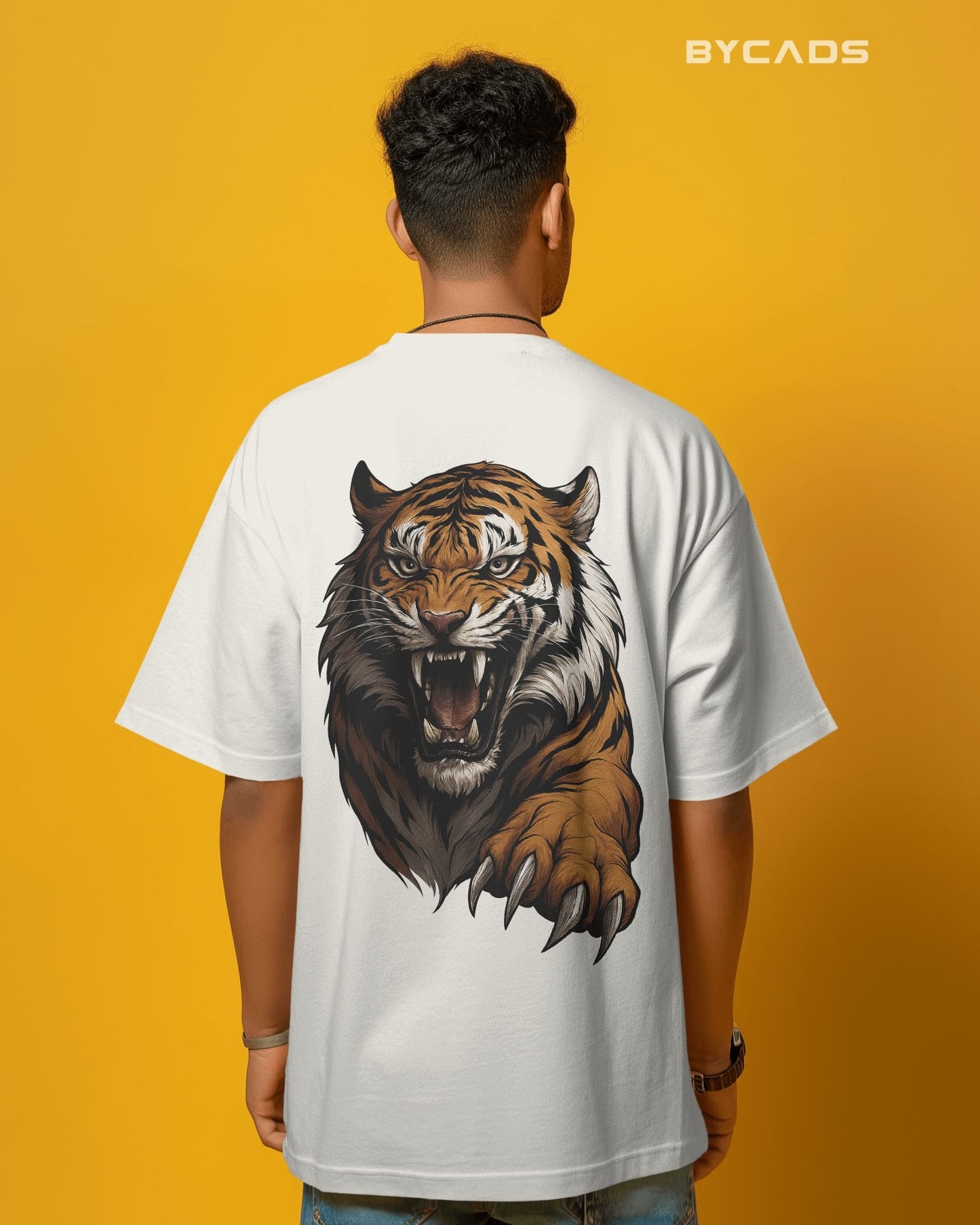 Roaring Tiger Oversized T-Shirt for Men – Fierce Streetwear by Bycads