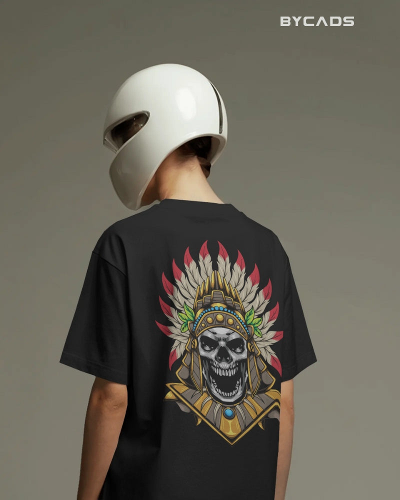 Mysterious Cleopatra Oversized T-Shirt – Gothic Egyptian Streetwear by Bycads