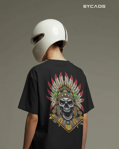 Mysterious Cleopatra Oversized T-Shirt – Gothic Egyptian Streetwear by Bycads
