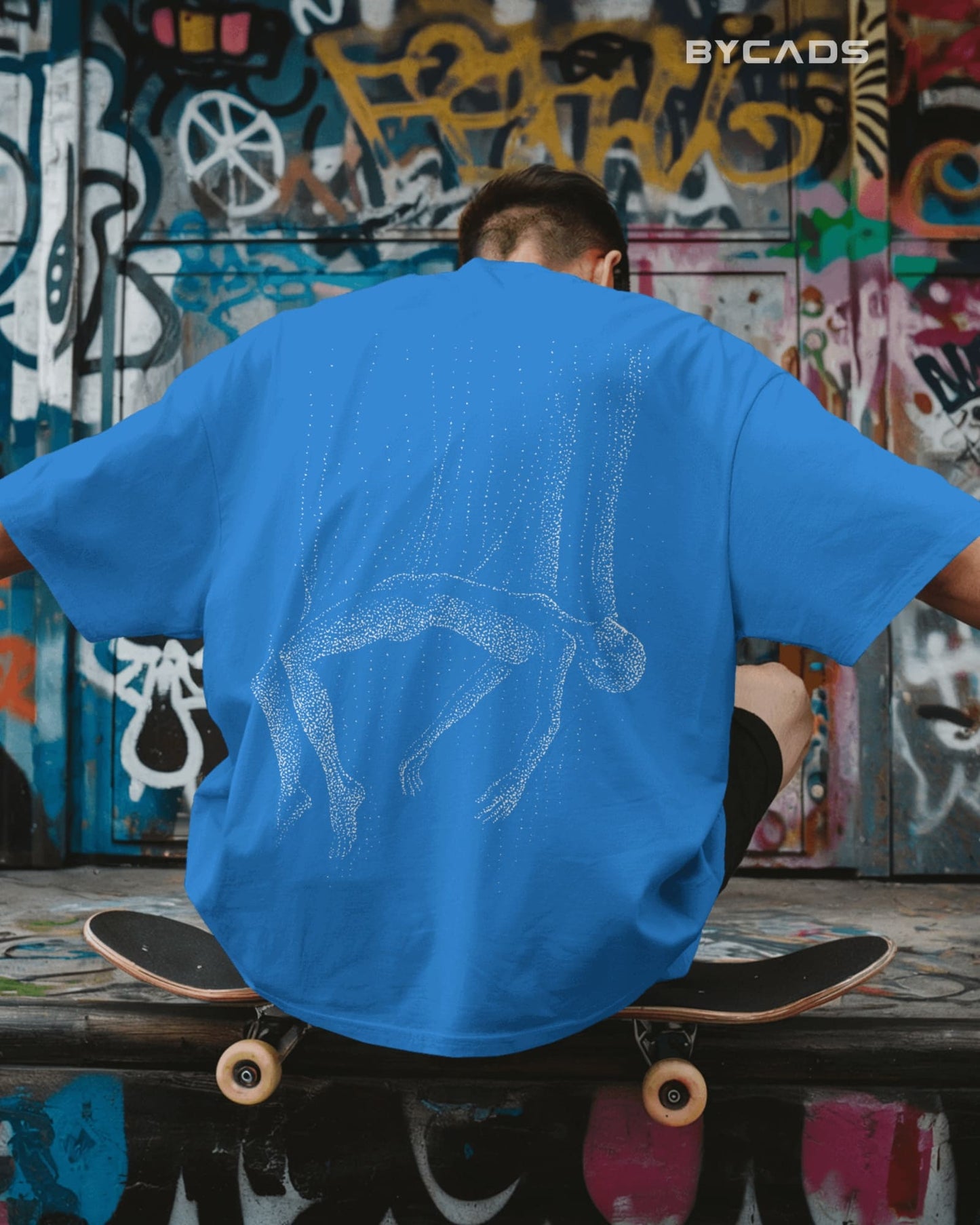 Floating Human Oversized T-Shirt for Men – Artistic Streetwear by Bycads