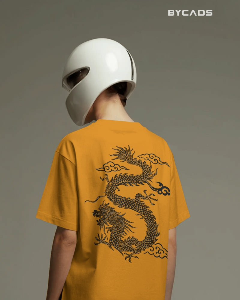 Unique Red Dragon – Oversized Urban Warrior T-Shirt