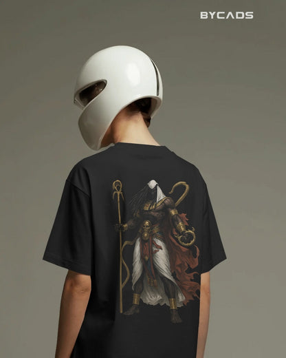 Anubis God of Death Graphic Oversized T-Shirt for Men