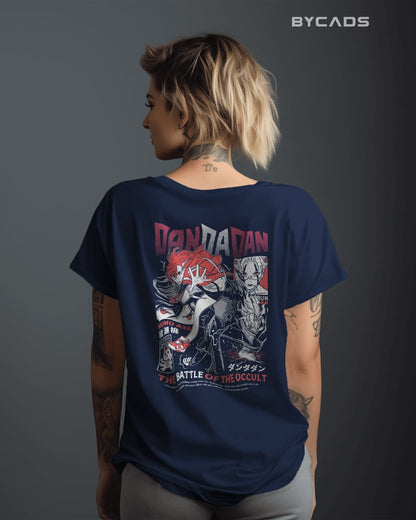 BYCADS "Battle of the Occult" Dandadan Anime Graphic Regular-Fit Cotton Blend T-Shirt