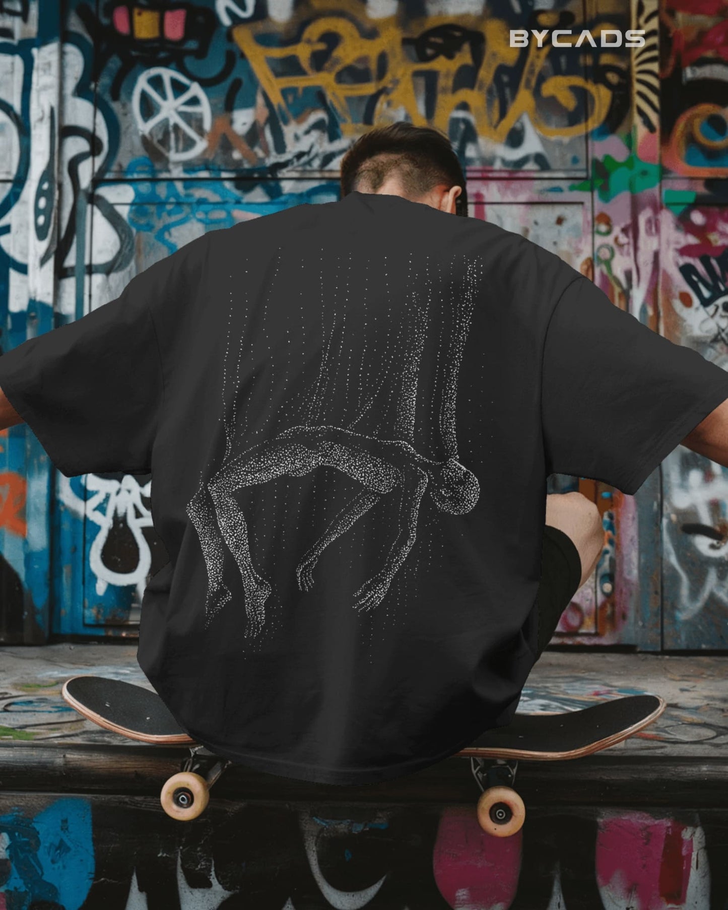 Floating Human Oversized T-Shirt for Men – Artistic Streetwear by Bycads