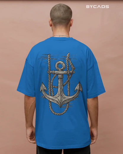 “Anchored Soul” Nautical Graphic Oversized t-shirt by Bycads
