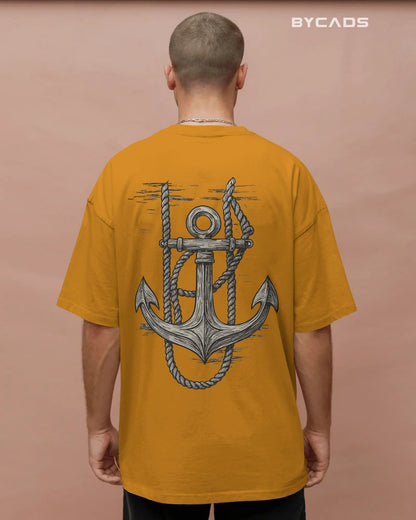 “Anchored Soul” Nautical Graphic Oversized t-shirt by Bycads