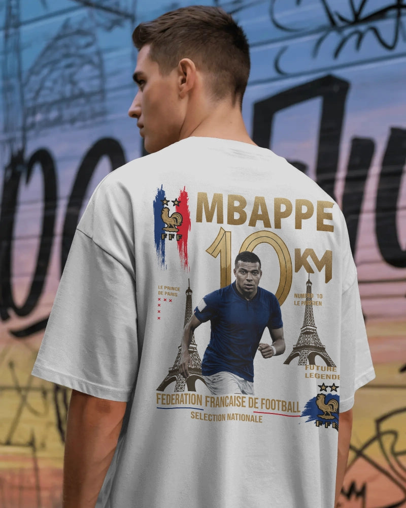 BYCADS Mbappé 10 Sports Edition Oversized T-Shirt – Premium Cotton Blend Streetwear T-shirt