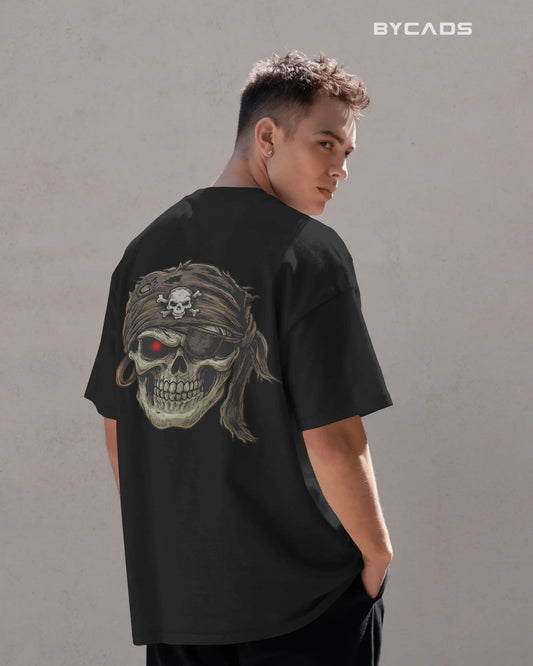 BYCADS Cyberskull Pirate Tee – Rogue Spirit, Red-Eyed Vengeance
