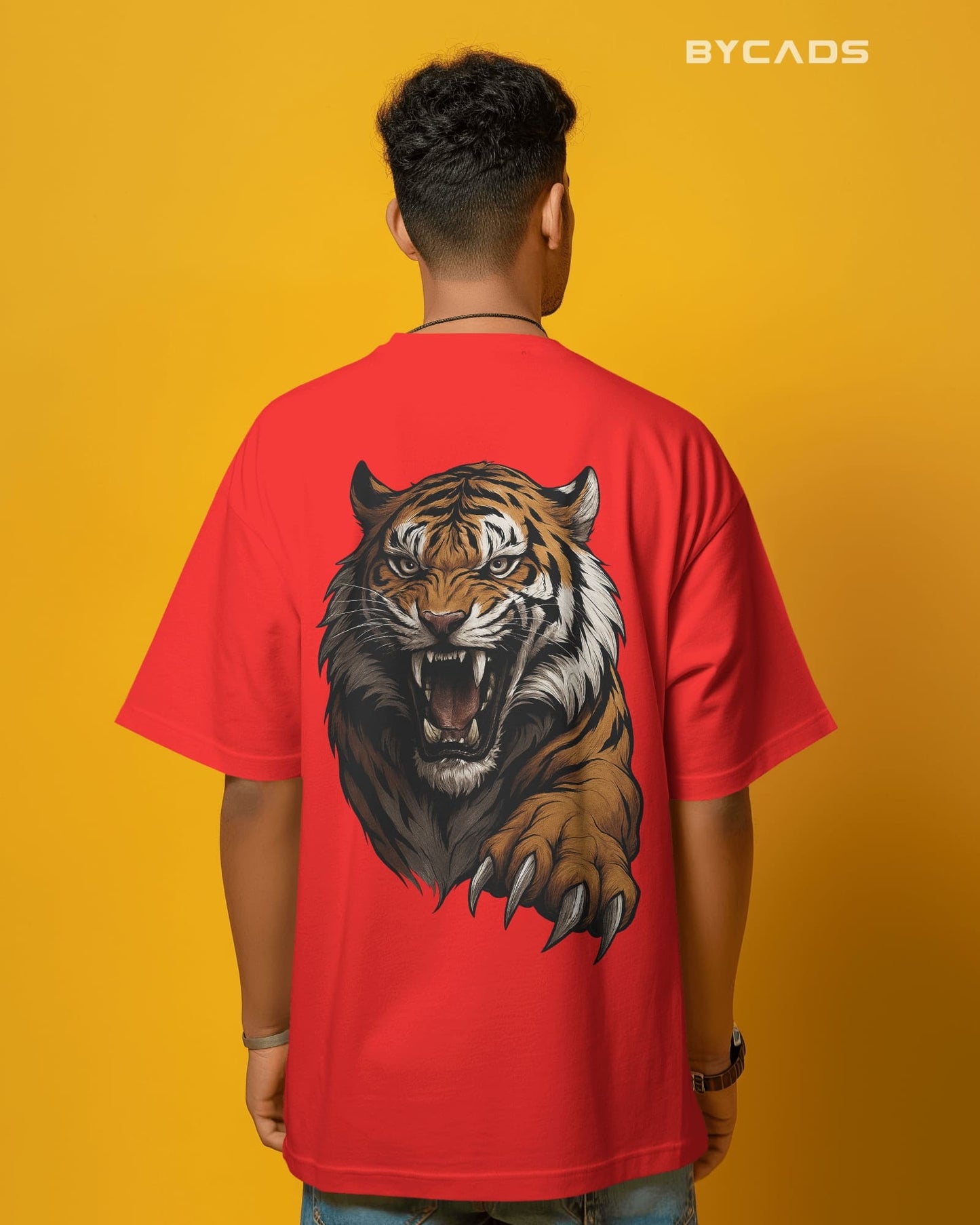 Roaring Tiger Oversized T-Shirt for Men – Fierce Streetwear by Bycads