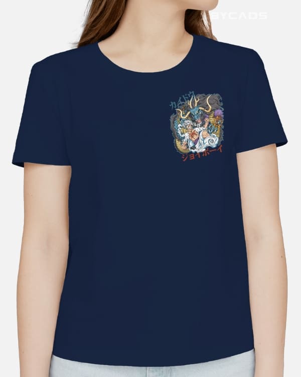 Luffy Gear 5 Joy Boy Graphic Regular-Fit Cotton Blend T-Shirt | Anime Streetwear