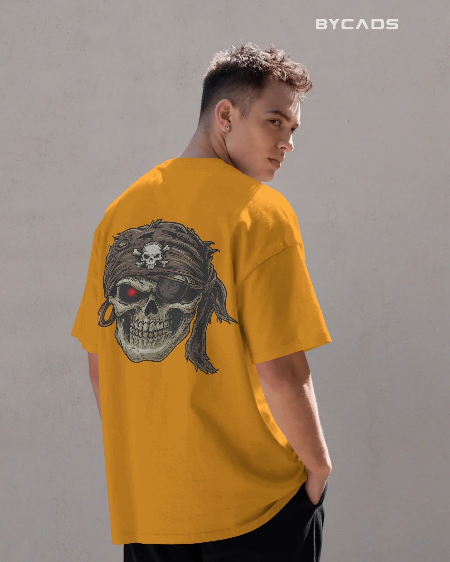 BYCADS Cyberskull Pirate Tee – Rogue Spirit, Red-Eyed Vengeance